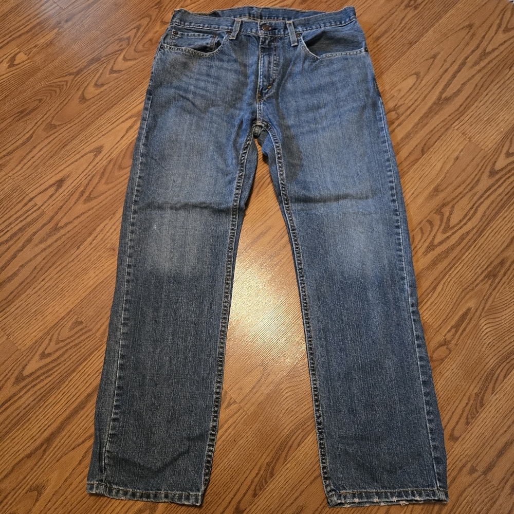 Levis 559 Jeans Men Denim Medium Wash Relaxed Straight Fit Cotton Casual 34 X 32